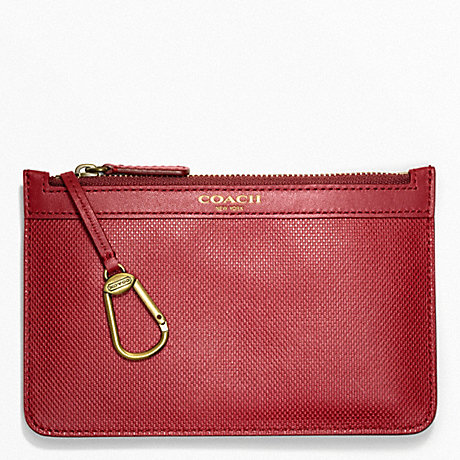 COACH F63735 BLEECKER EMBOSSED TEXTURED LEATHER CHINESE NEW YEAR KEYCASE ENVELOPE ONE-COLOR