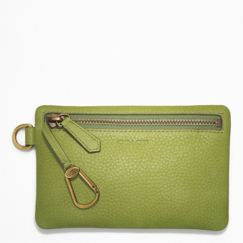 COACH f63747 BLEECKER PEBBLED LEATHER KEYCASE ENVELOPE 