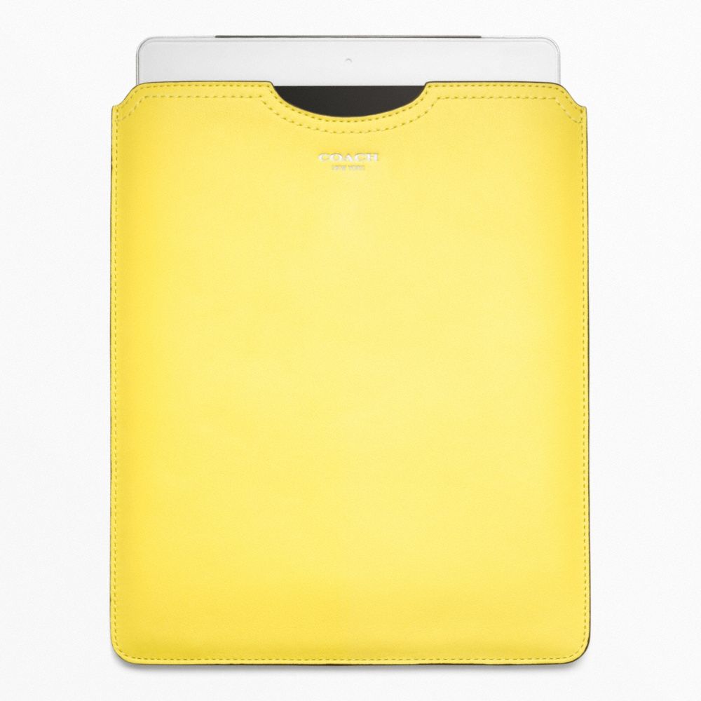 COACH f63801 LEATHER IPAD SLIP COVER 