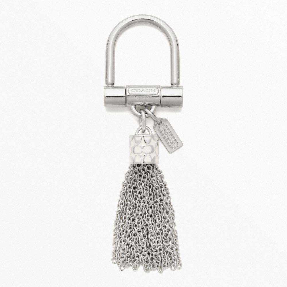 TASSEL KEY RING - f63838 - SILVER/SILVER