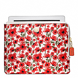 COACH F63859 - POPPY FLORAL PRINT IPAD L ZIP SLEEVE ONE-COLOR