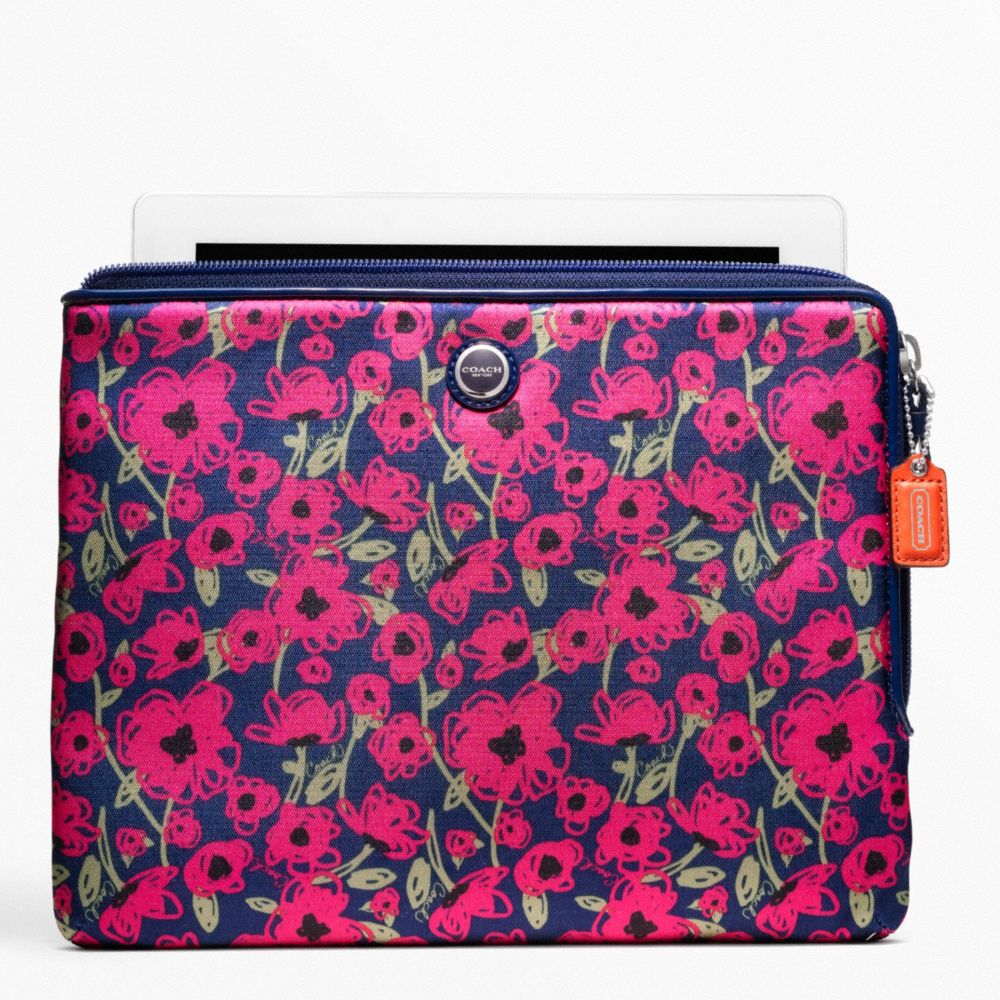 COACH F63859 Poppy Floral Print Ipad L Zip Sleeve 