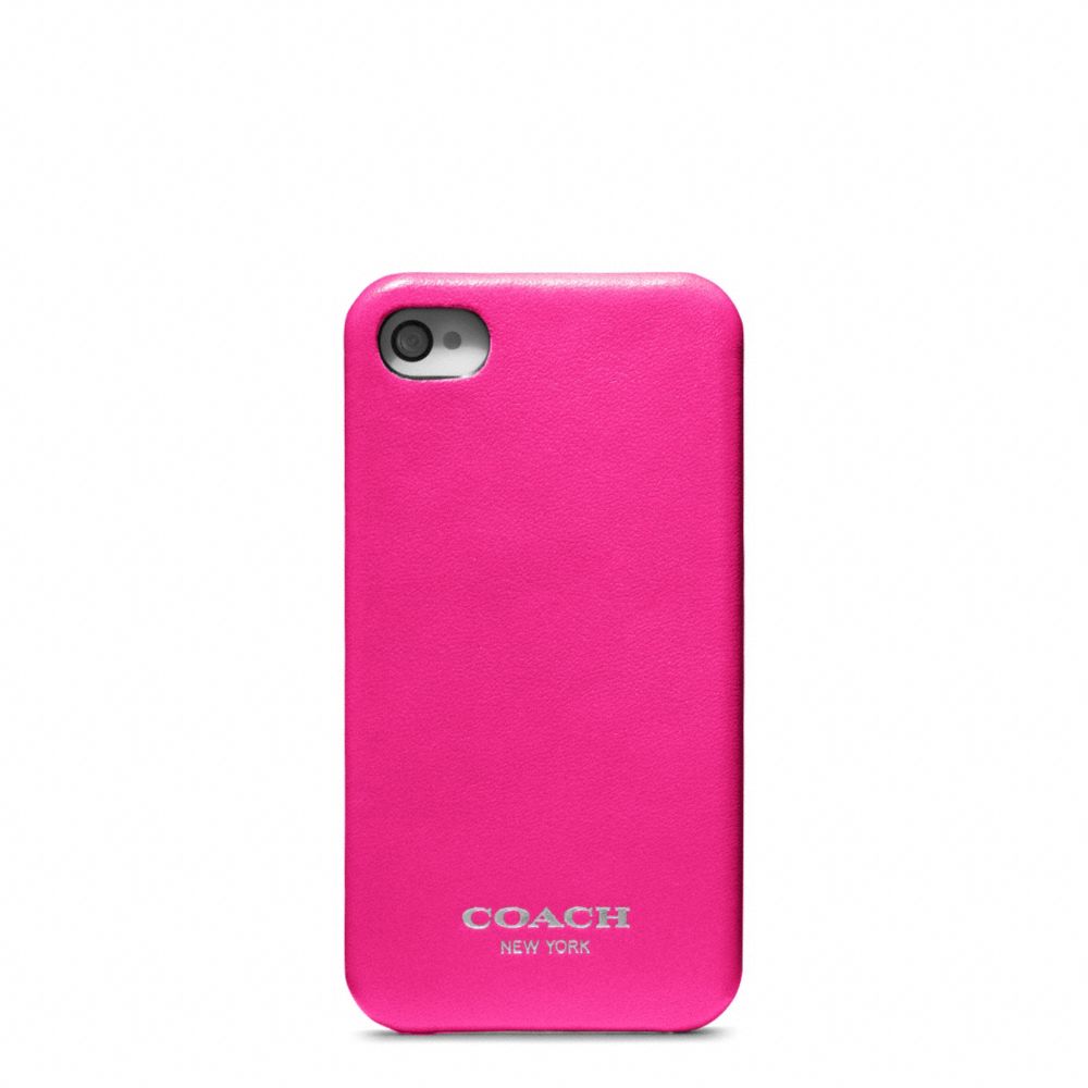 COACH F63897 LEATHER MOLDED IPHONE 4 CASE FUCHSIA