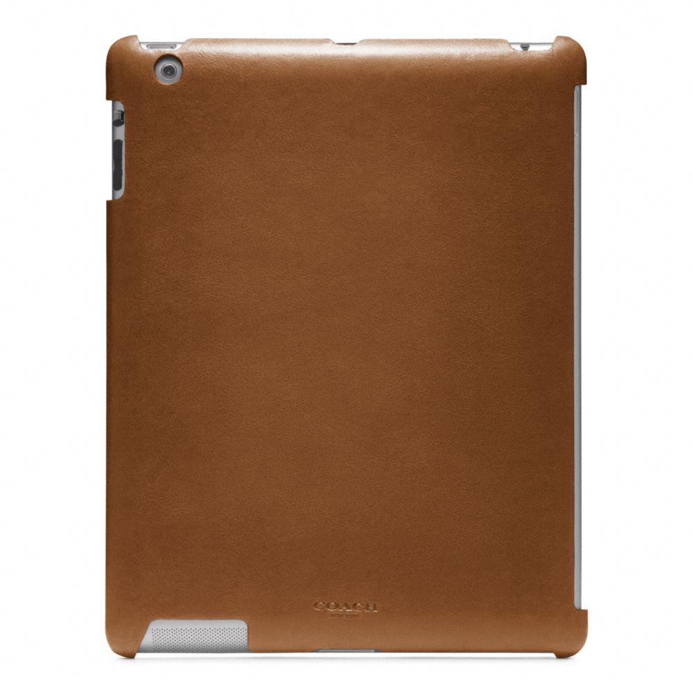 COACH BLEECKER LEATHER MOLDED IPAD CASE - FAWN - f63898