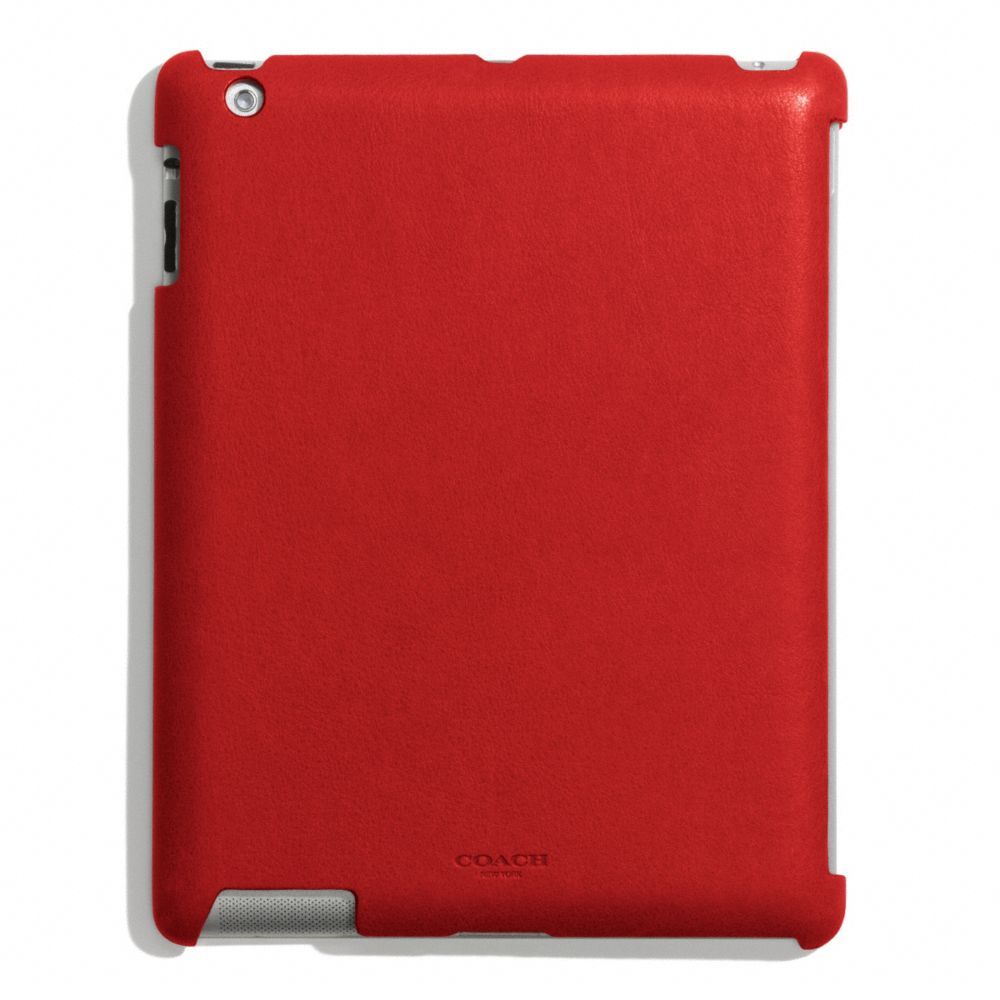 COACH BLEECKER LEATHER MOLDED IPAD CASE - TOMATO - f63898