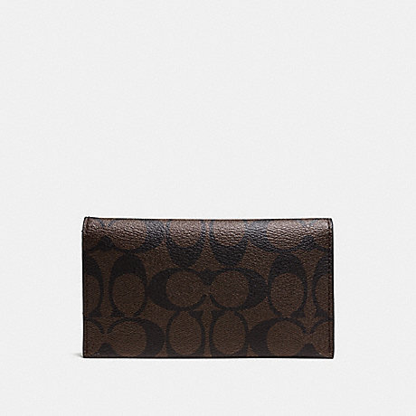 COACH UNIVERSAL PHONE CASE IN SIGNATURE CANVAS - MAHOGANY/BROWN - F63972