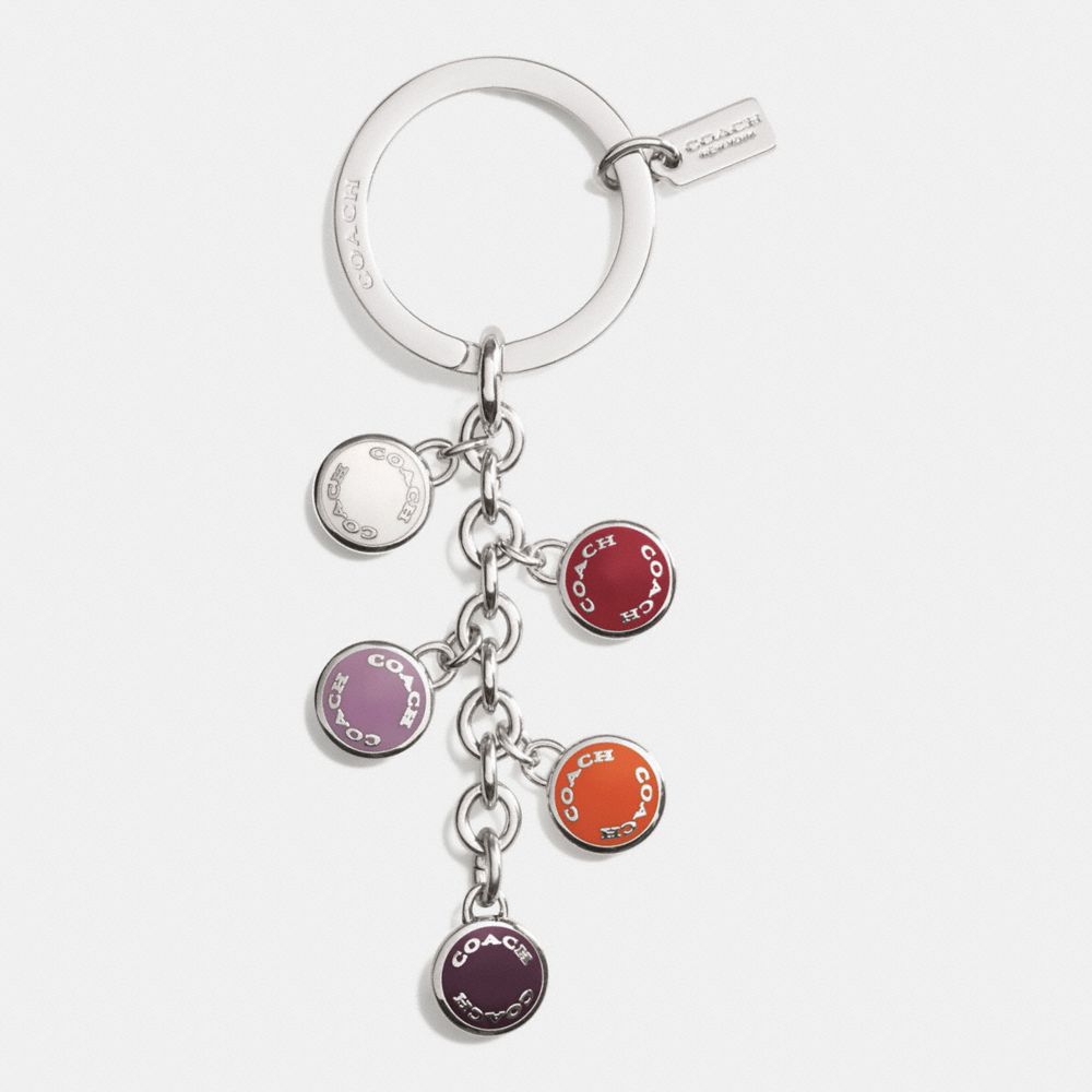 COACH F63982 - COACH BUTTONS MULTI MIX KEY RING SILVER/CHALK/LILAC