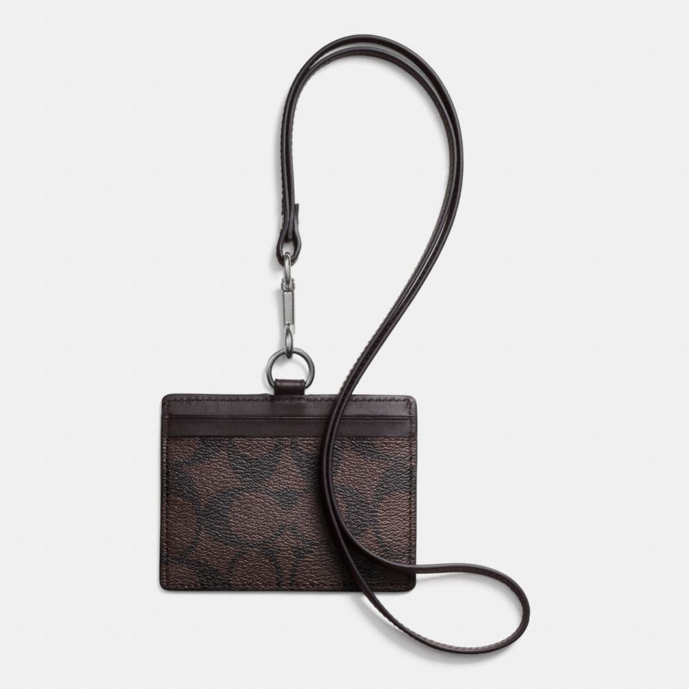 COACH F64063 Id Lanyard In Signature MAHOGANY/BROWN