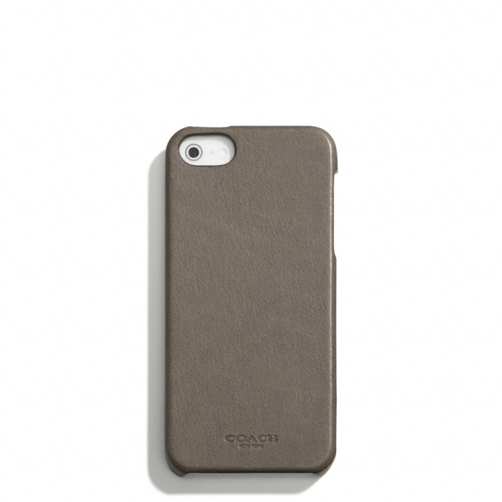 BLEECKER LEATHER MOLDED IPHONE 5 CASE - SHARKSKIN - COACH F64076