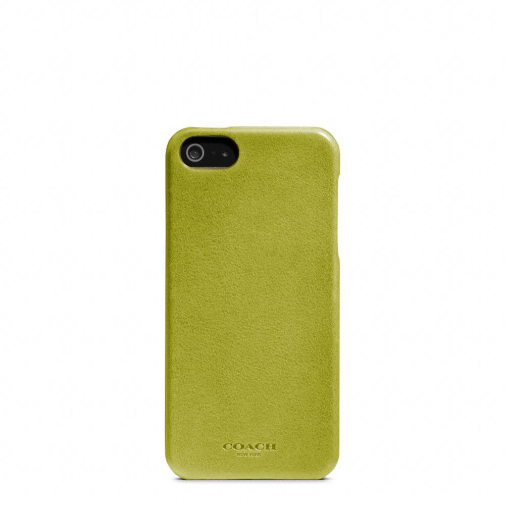 BLEECKER LEATHER MOLDED IPHONE 5 CASE - LIME - COACH F64076