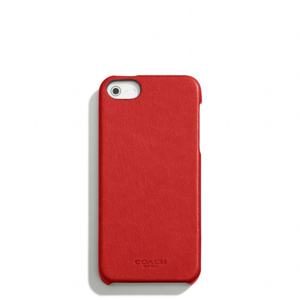 BLEECKER LEATHER MOLDED IPHONE 5 CASE - TOMATO - COACH F64076