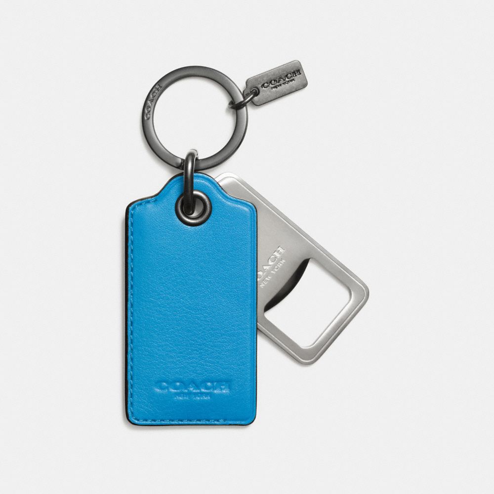 COACH BOTTLE OPENER KEY RING - AZURE - f64140