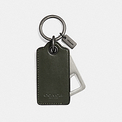 COACH F64140 Bottle Opener Key Ring DARK GREEN