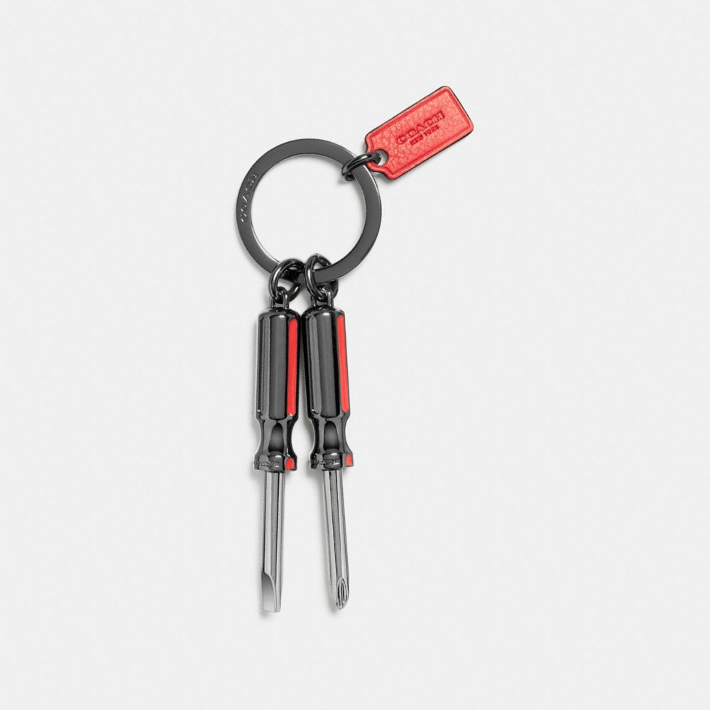 SCREWDRIVER KEY RING - BLACK - COACH F64142