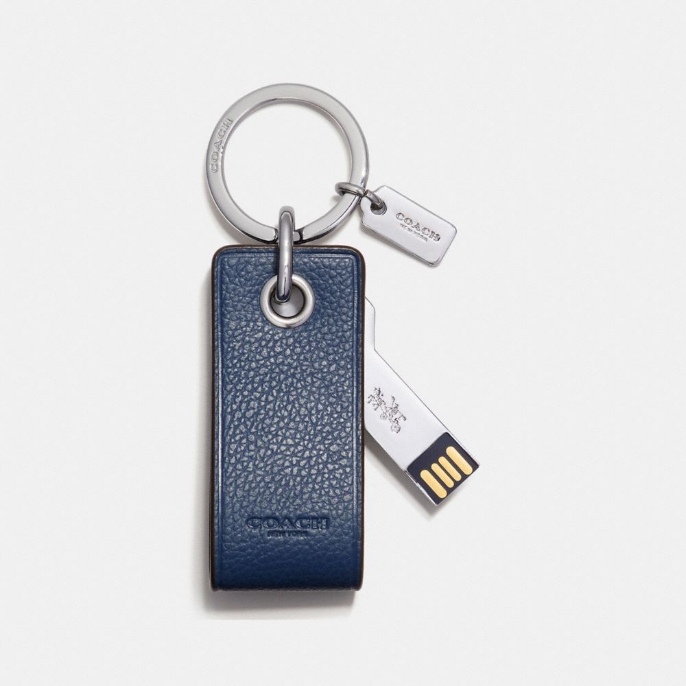 COACH 4GB USB KEY FOB - DARK DENIM - f64143