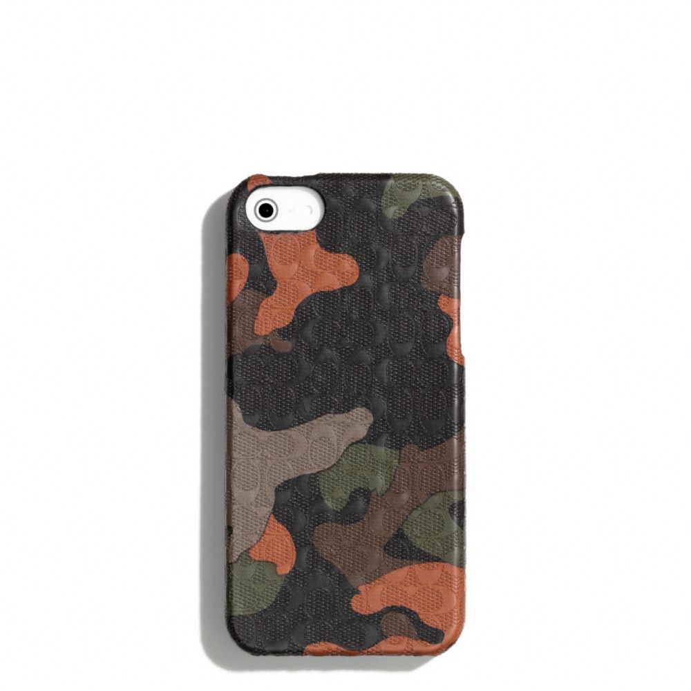 COACH F64218 Heritage Signature Iphone 5 Case FATIGUE/ORANGE CAMO