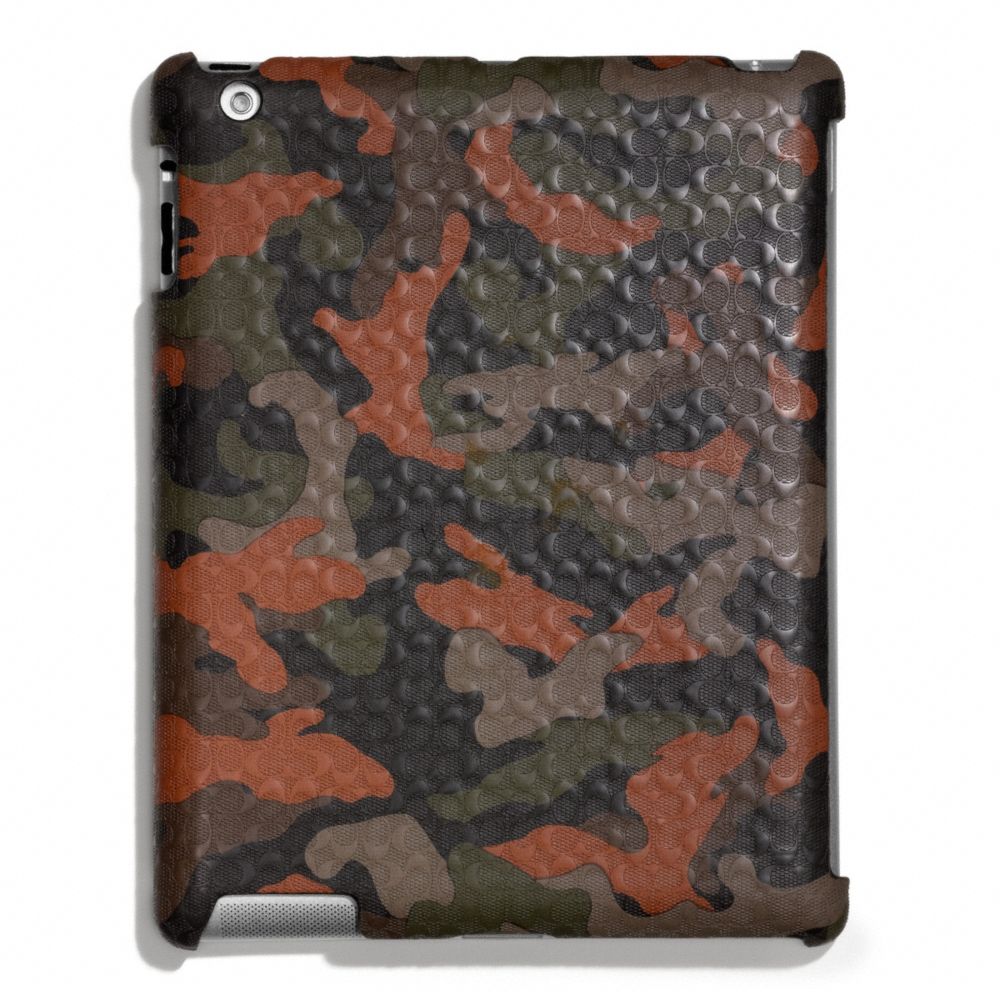 COACH F64219 HERITAGE SIGNATURE IPAD CASE FATIGUE/ORANGE-CAMO