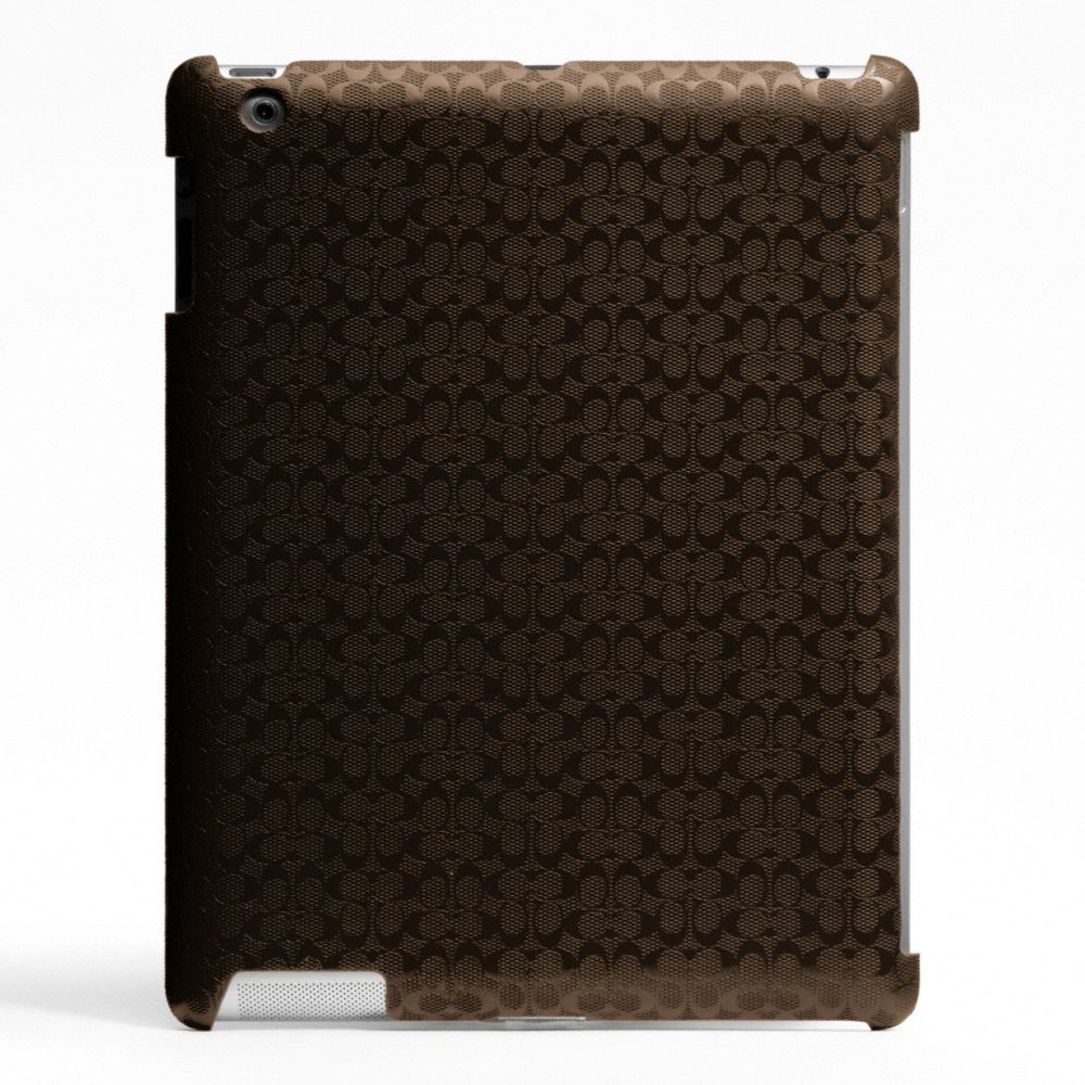 COACH F64219 HERITAGE SIGNATURE IPAD CASE MAHOGANY