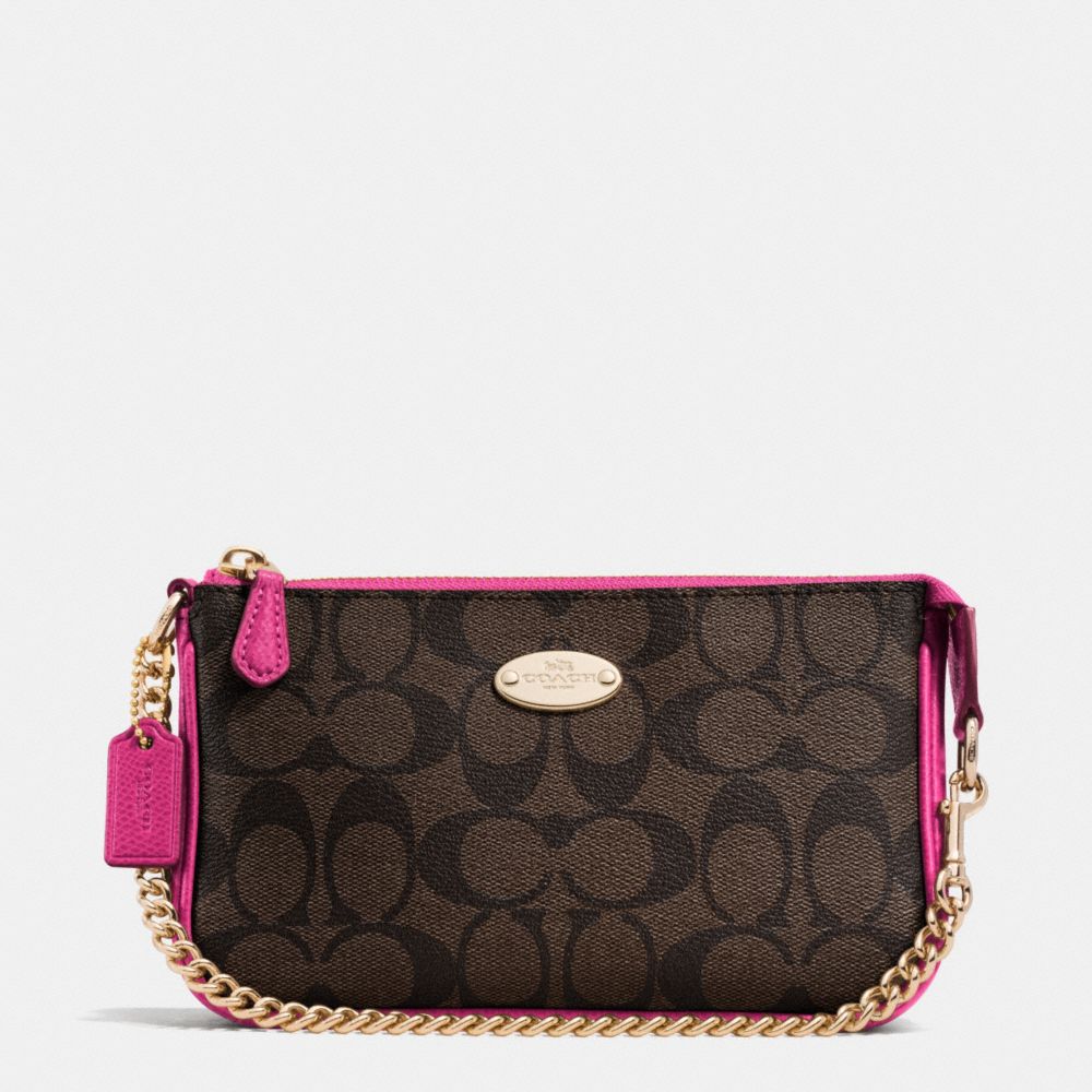 LARGE WRISTLET 19 IN SIGNATURE - IME9T - COACH F64234