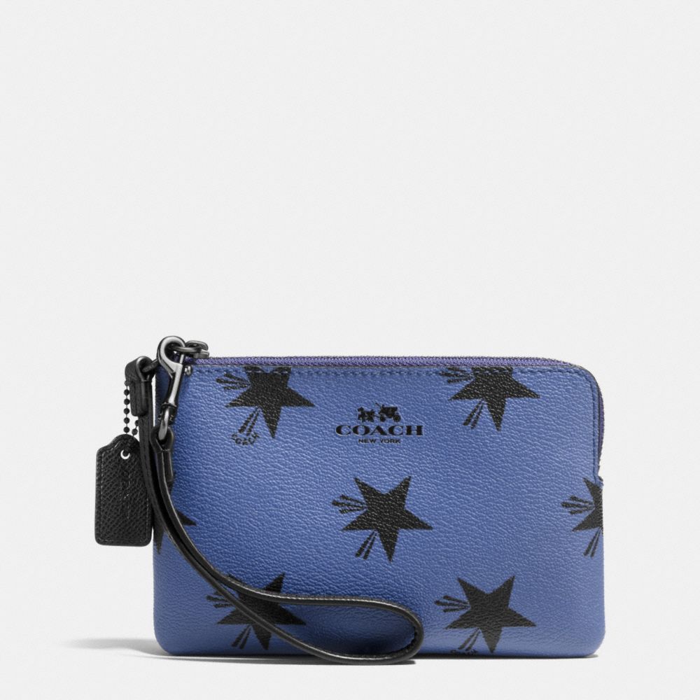 COACH CORNER ZIP WRISTLET IN STAR CANYON PRINT COATED CANVAS - QBEB6 - f64239