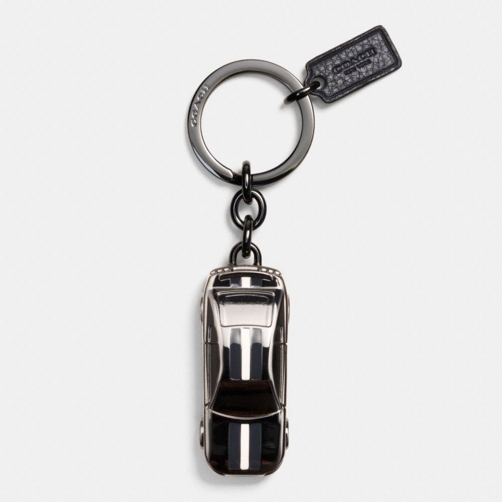 METAL CAR KEY RING - BLACK - COACH F64255