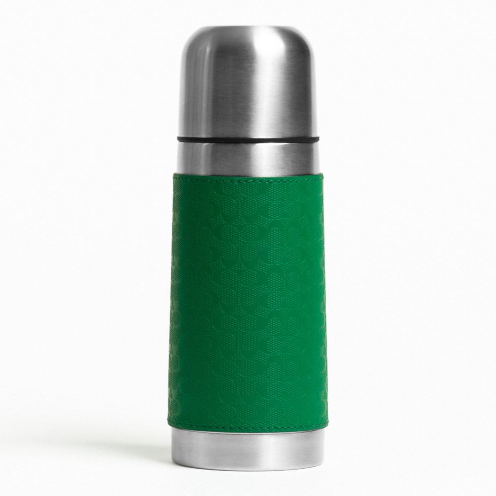 HERITAGE SIGNATURE EMBOSSED PVC WRAPPED TRAVEL CANISTER - f64339 - GREEN