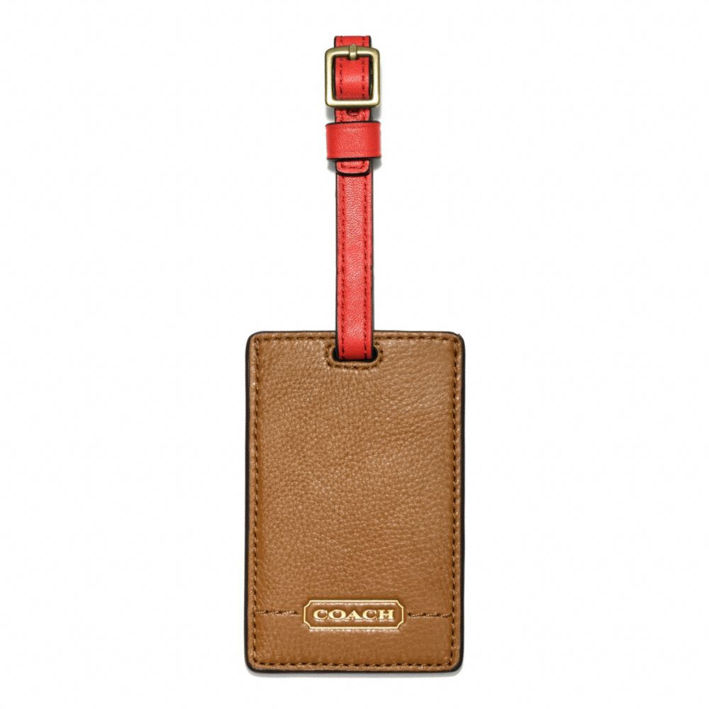 COACH PARK LEATHER LUGGAGE TAG - ONE COLOR - F64441