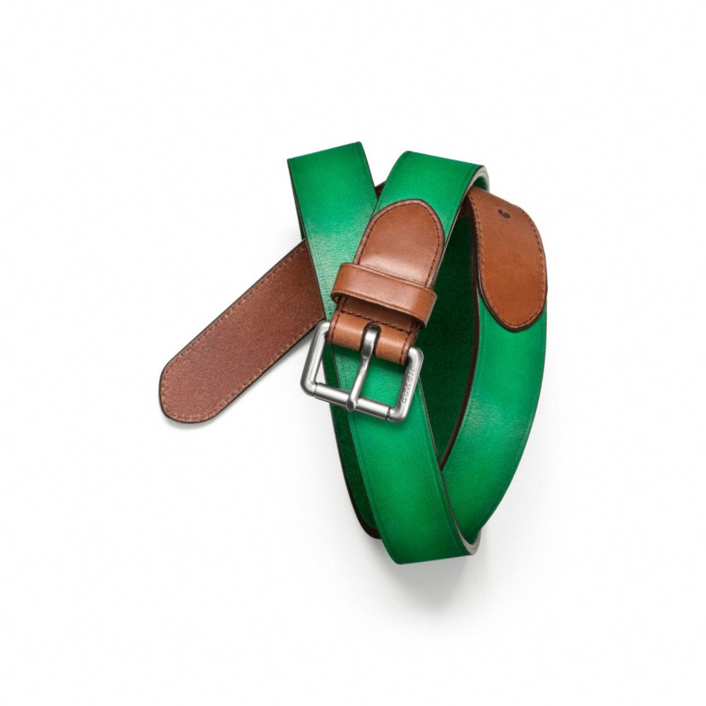 COACH TURNBACK AND BILLET BELT - CLOVER - F64463