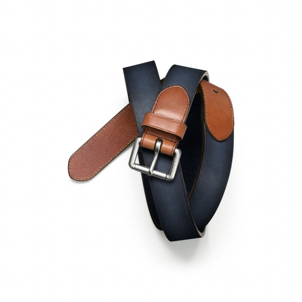 COACH TURNBACK AND BILLET BELT - NAVY - f64463