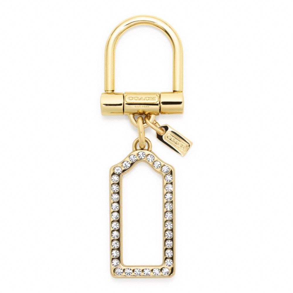 COACH PAVE LOZENGE KEY RING - ONE COLOR - F64504