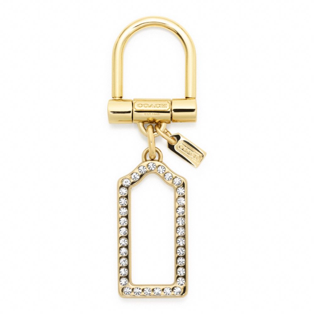 COACH f64504 PAVE LOZENGE KEY RING 