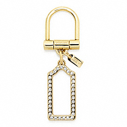 COACH F64504 - PAVE LOZENGE KEY RING ONE-COLOR