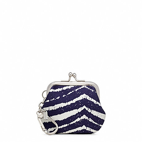 COACH F64520 ZEBRA POUCH CHARM ONE-COLOR