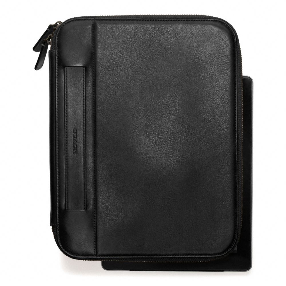 COACH F64547 BLEECKER LEATHER TABLET ORGANIZER BLACK