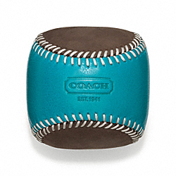 COACH F64677 Bleecker Leather Suede Baseball Paperweight 