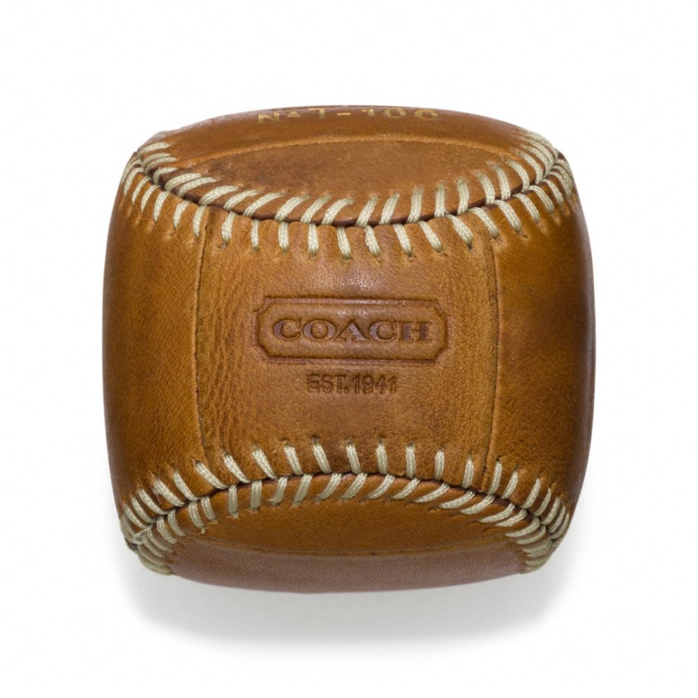 COACH F64678 Bleecker Baseball Paperweight 