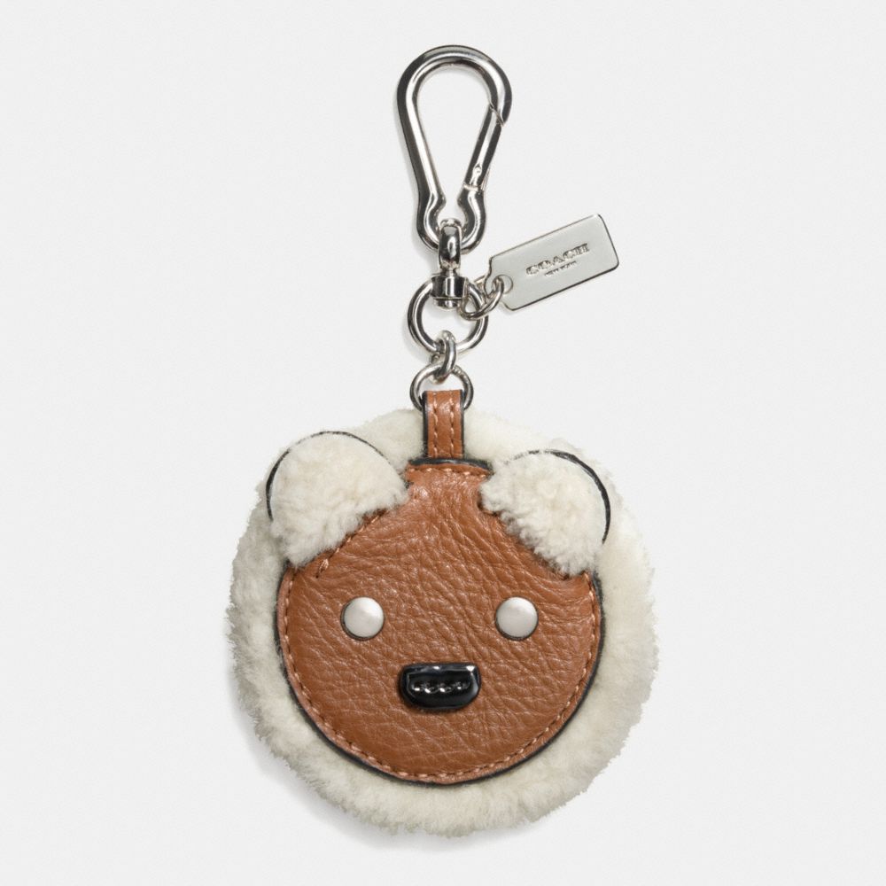 FURRY BEAR KEY RING - f64749 - SILVER/MULTICOLOR