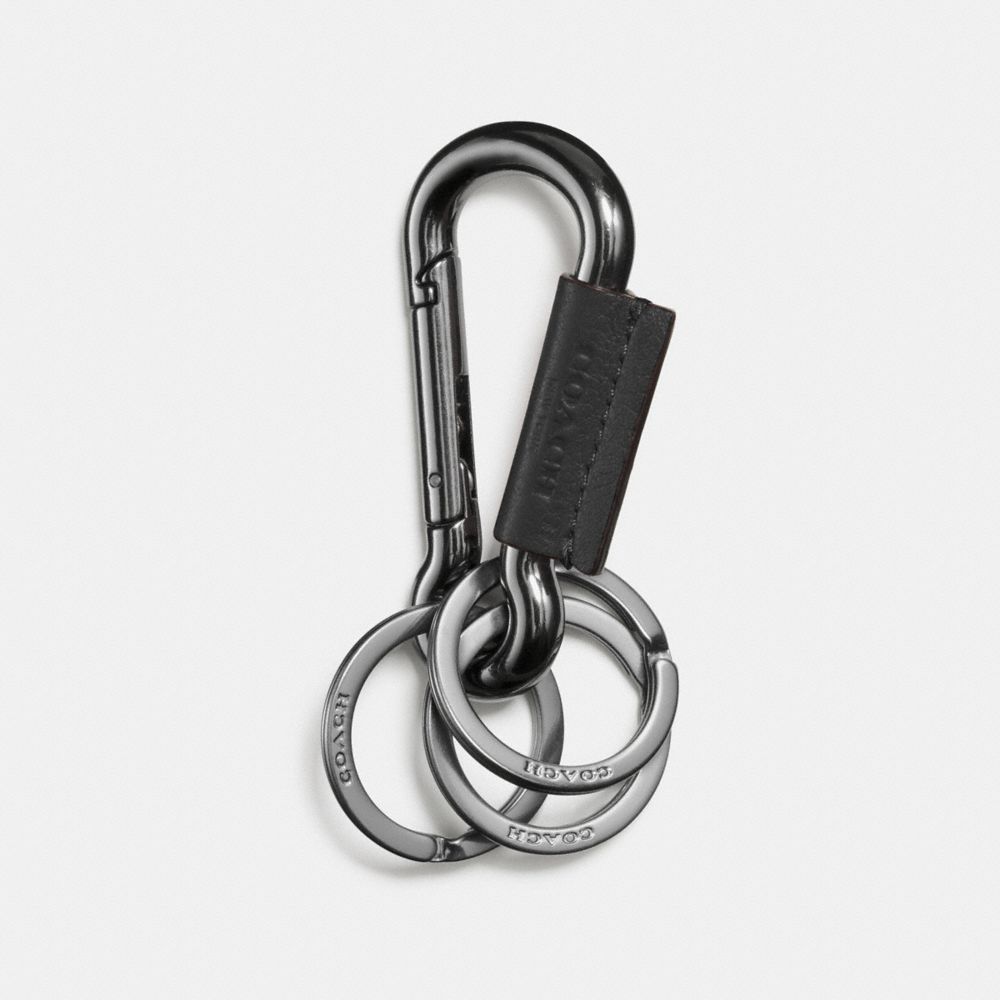 CARABINER KEY RING - BLACK - COACH F64769