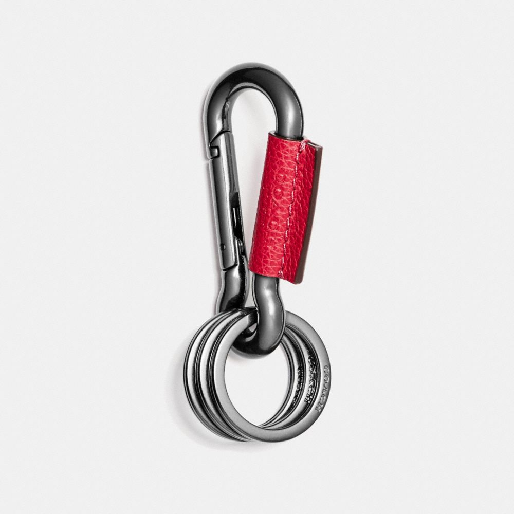 COACH F64769 Carabiner Key Ring TRUE RED