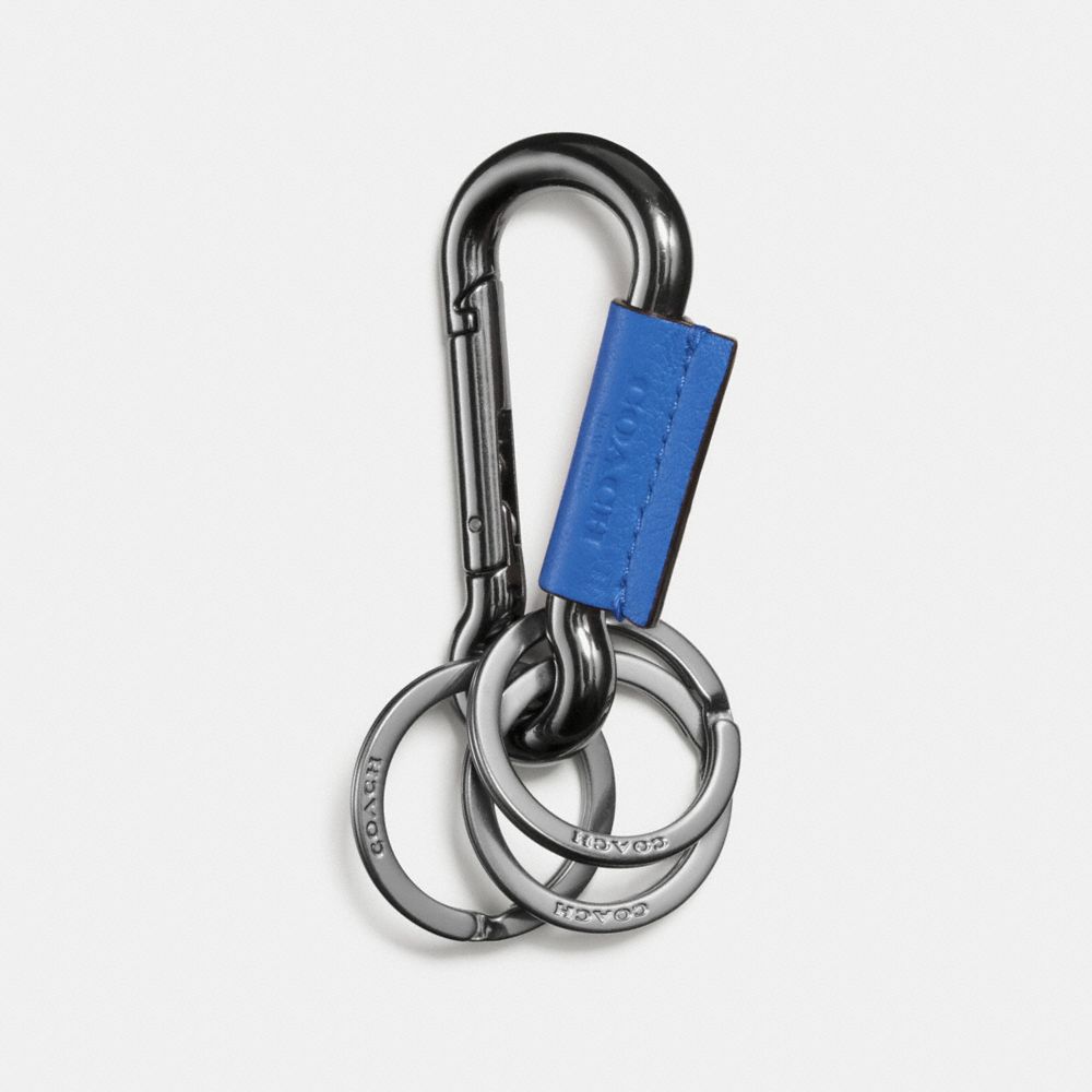 COACH F64769 - CARABINER KEY RING VINTAGE BLUE