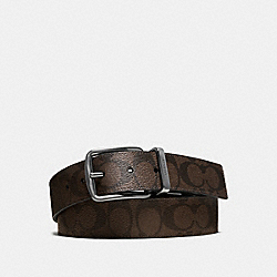 COACH F64839 Wide Harness Cut-to-size Reversible Signature Coated Canvas Belt MAHOGANY/BROWN
