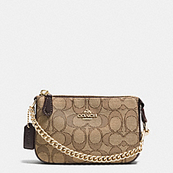 COACH NOLITA WRISTLET 15 IN SIGNATURE - LIGHT GOLD/KHAKI/BROWN - F64892