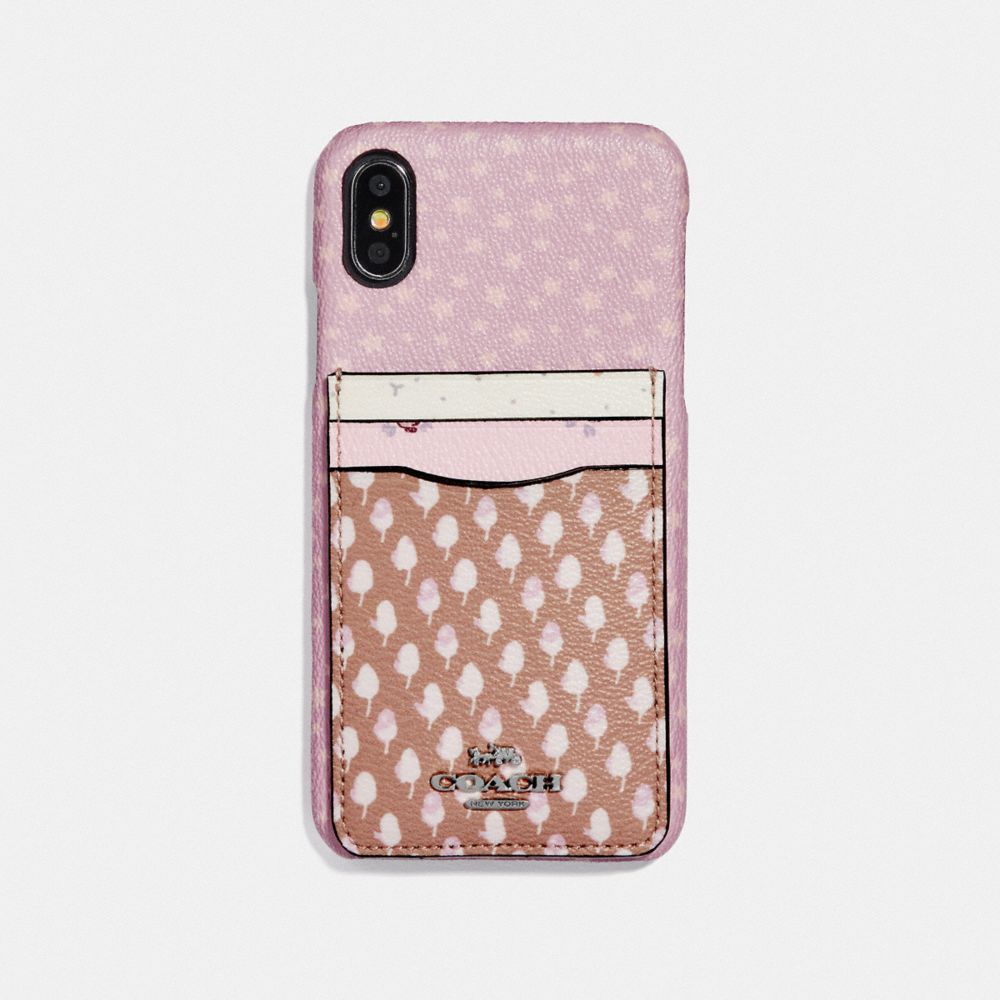 COACH F65020 Iphone X/xs Case With Acorn Patchwork Print PINK MULTI