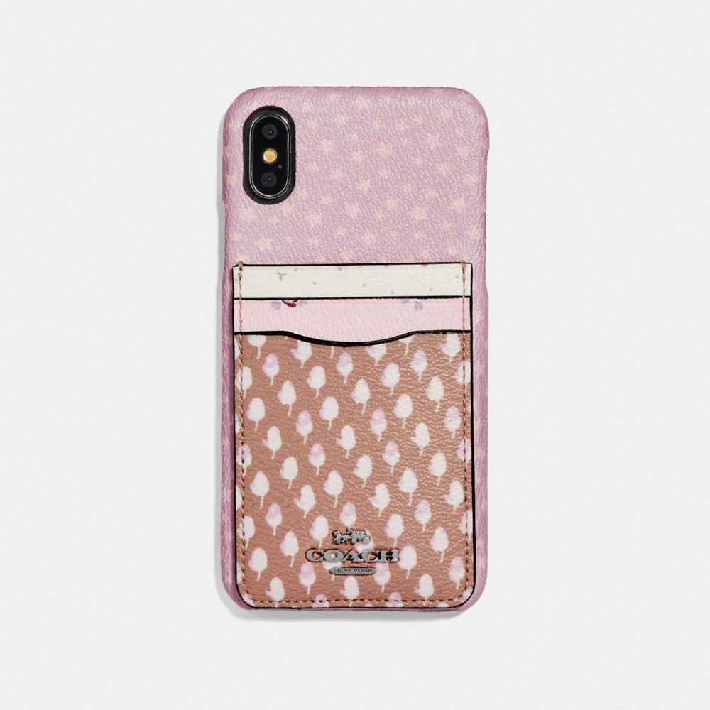 COACH F65020 - IPHONE X/XS CASE WITH ACORN PATCHWORK PRINT - PINK MULTI ...