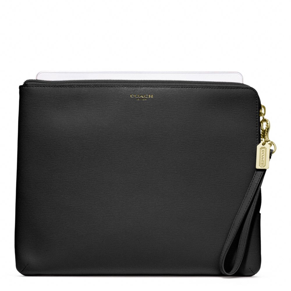 COACH SAFFIANO LEATHER L-ZIP IPAD SLEEVE -  - f65076