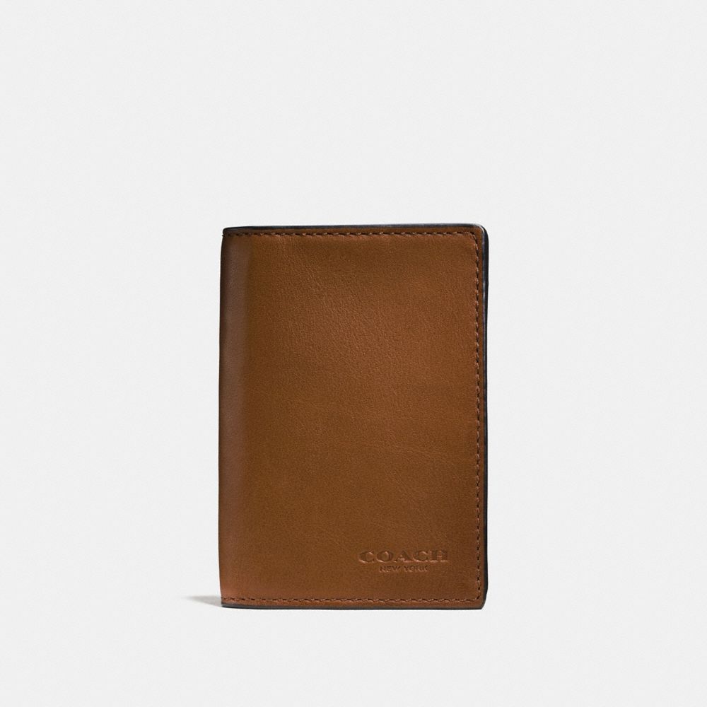 BIFOLD CARD CASE - DARK SADDLE - COACH F65104