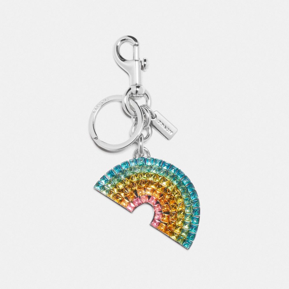 COACH F65128 RAINBOW BAG CHARM MULTI/SILVER