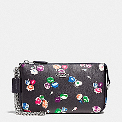 LARGE WRISTLET 19 IN WILDFLOWER PRINT COATED CANVAS - SILVER/RAINBOW MULTI - COACH F65175