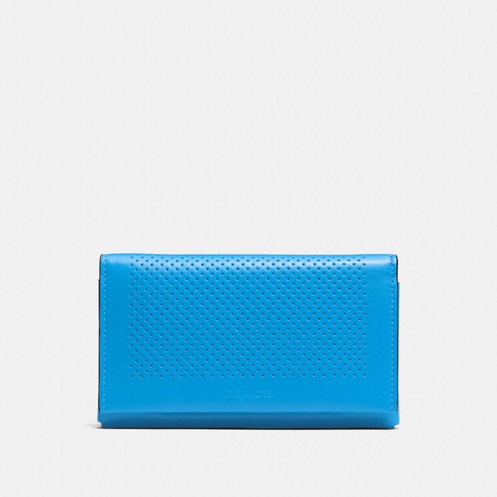 UNIVERSAL PHONE CASE IN PERFORATED LEATHER - f65204 - AZURE