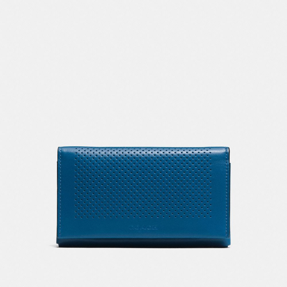 UNIVERSAL PHONE CASE IN PERFORATED LEATHER - f65204 - DENIM